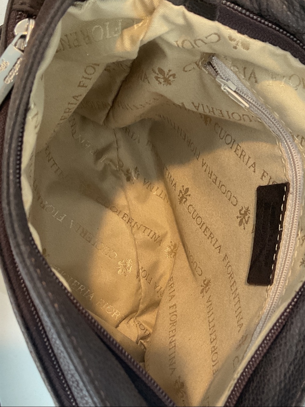 CUOIERIA FIORENTINA Dark Brown Leather Crossbody Bag - Classic Everyday Carry - Picture 16 of 16